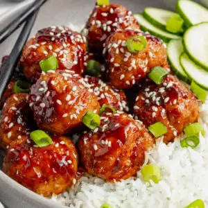 Hoisin Honey Mustard Pork Meatballs Recipe
