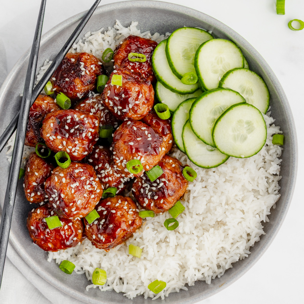 Hoisin Honey Mustard Pork Meatballs