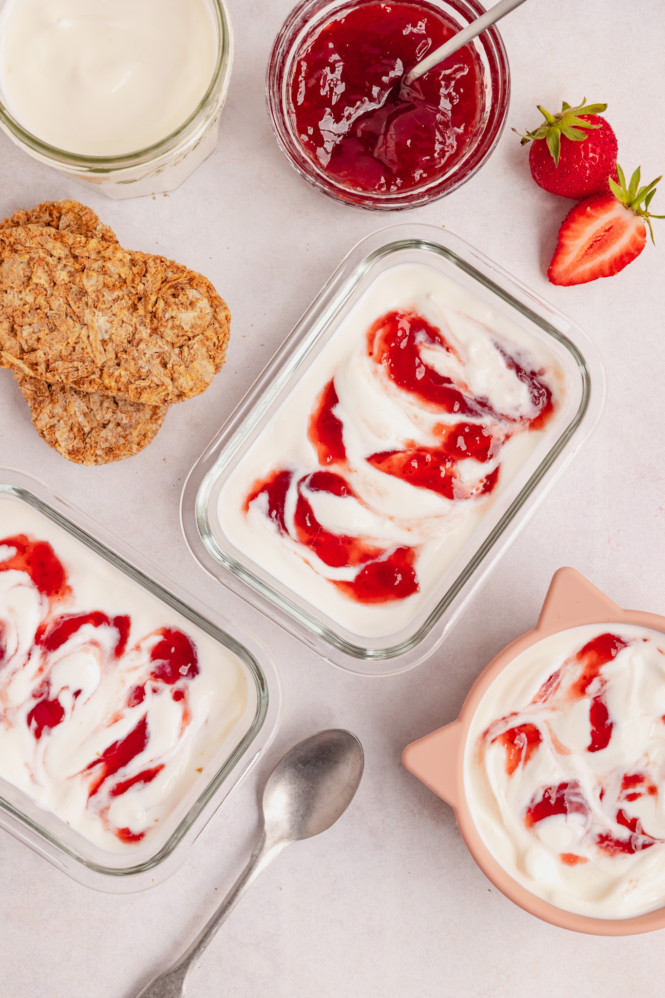 Weetabix Cheesecake with jam with ricotta natural protein