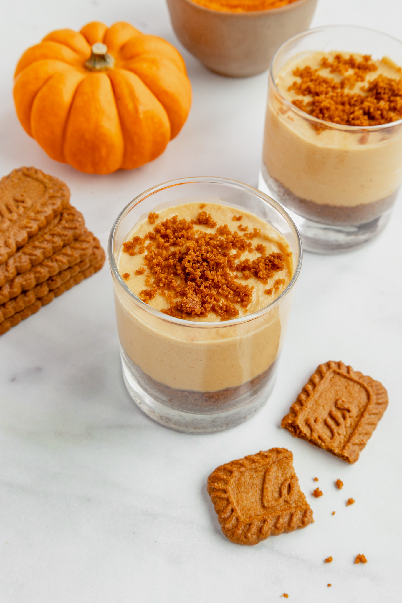 Biscoff Pumpkin Cheesecakes Cups - autumn fall recipes