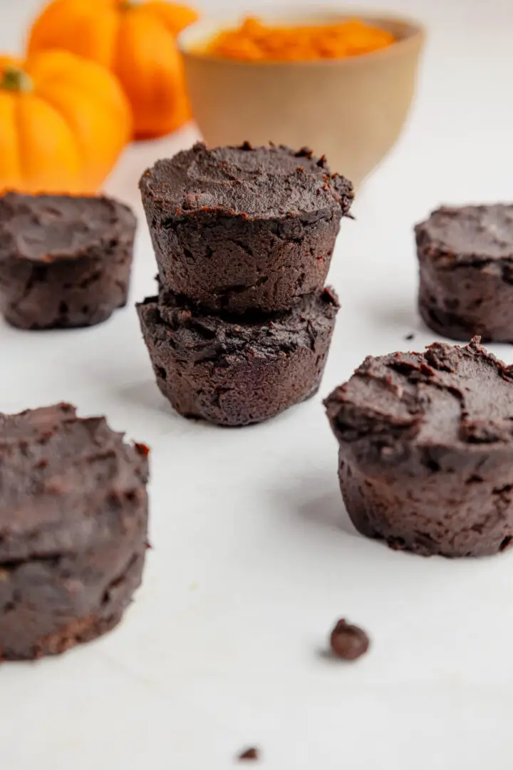 Healthy Pumpkin Brownie Bites - gluten free, kid friendly, vegan