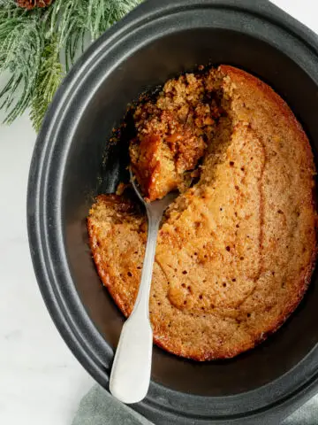 Slow Cooker Gingerbread Pudding - christmas recipes