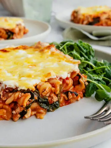 Chicken and cottage cheese pasta bake recipe
