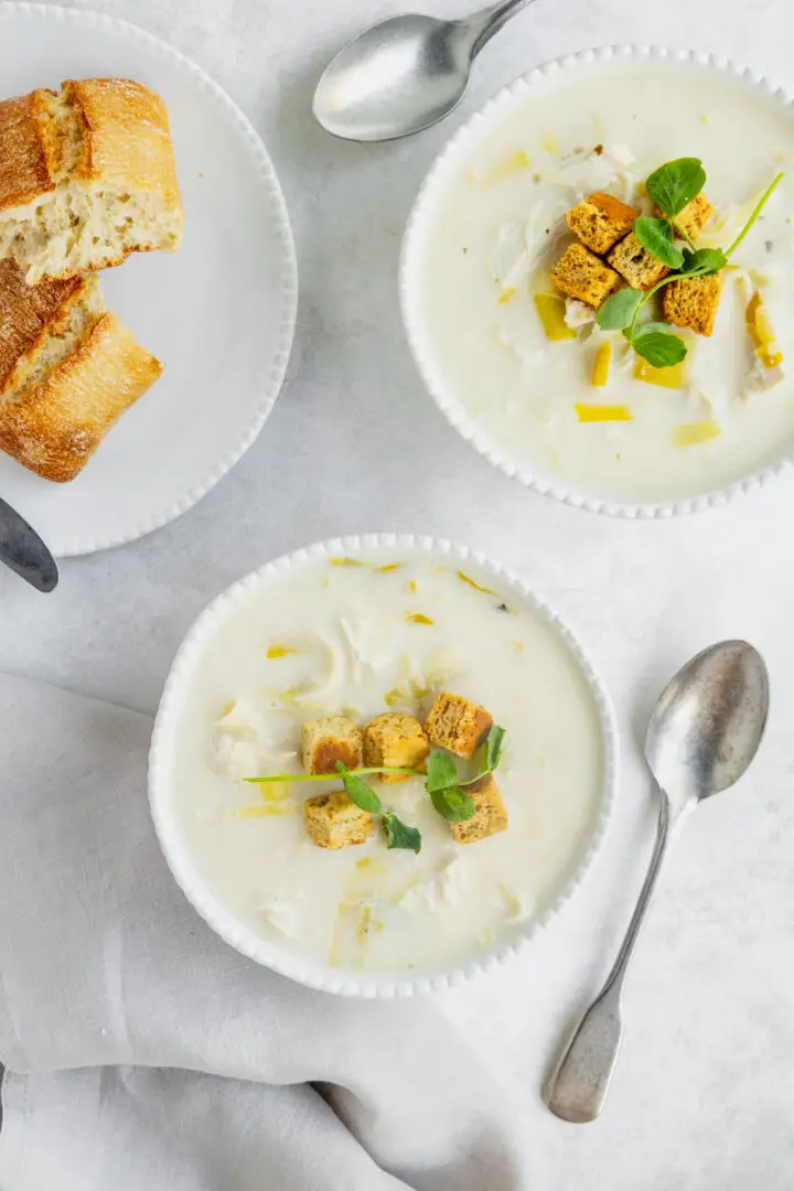 Slow Cooker Chicken and Leek Soup with potato
