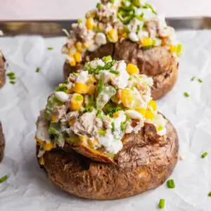 Jackie potato tucked with tuna and cottage cheese salad