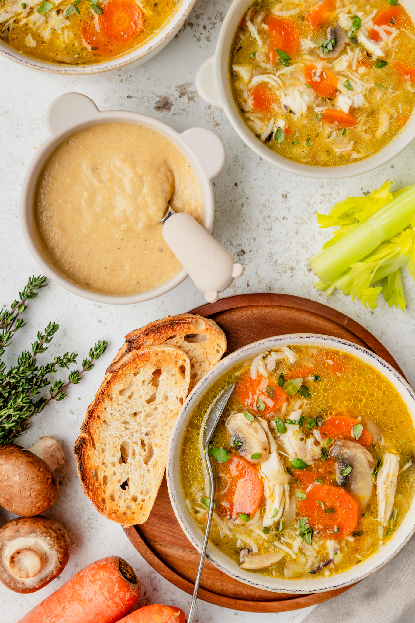 Family meals suitable for baby Weaning and toddlers - chicken soup