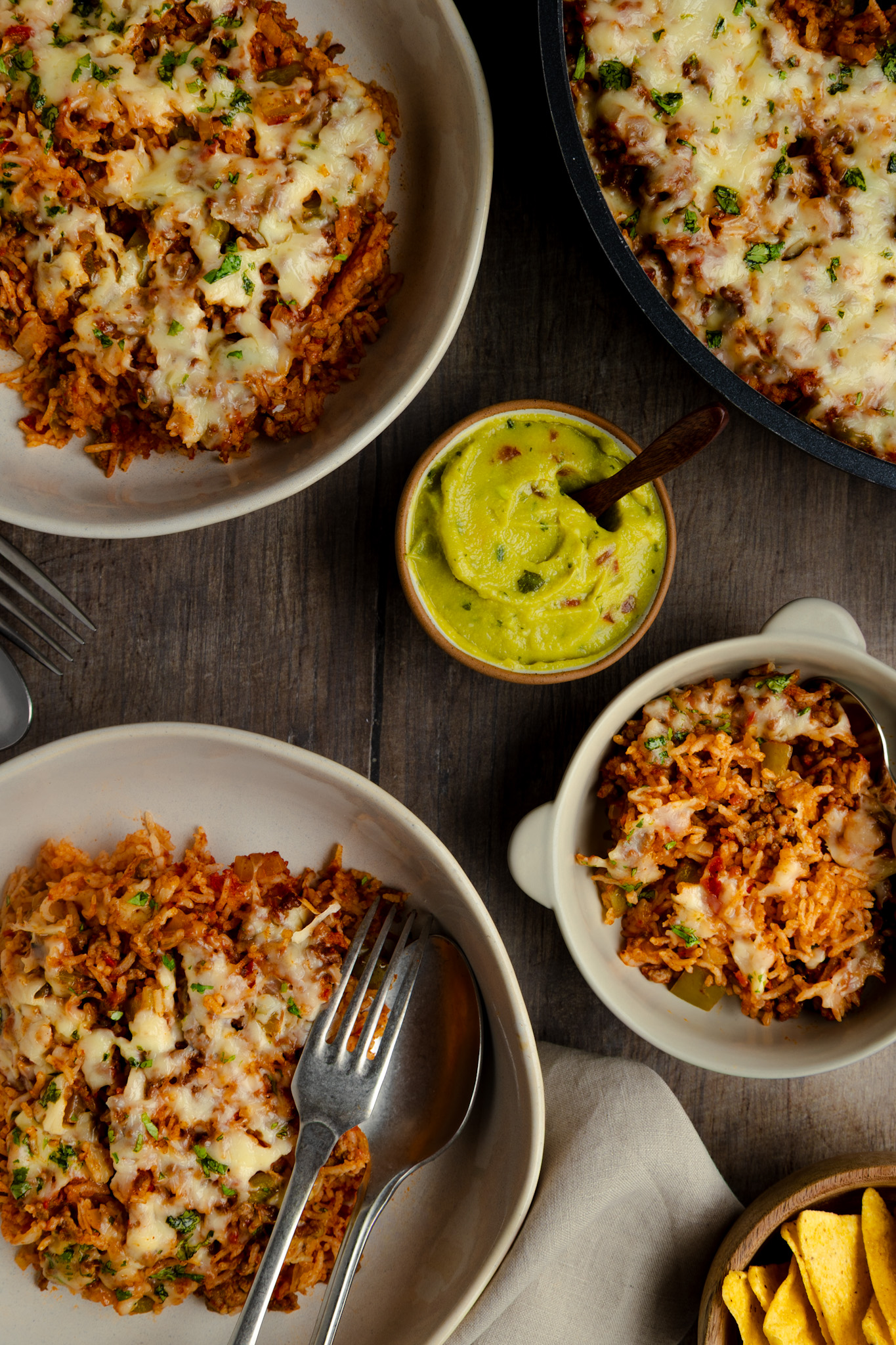 One Pan Cheesy Mexican Beef and Rice