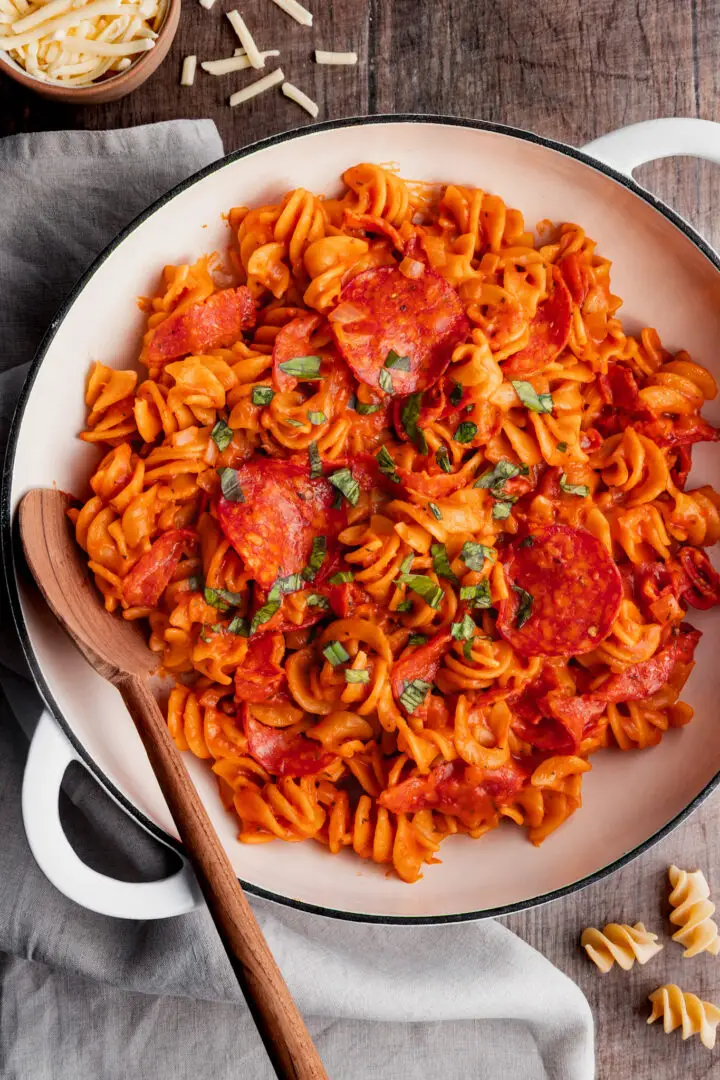 One Pot Pepperoni Pasta - one pan recipe
