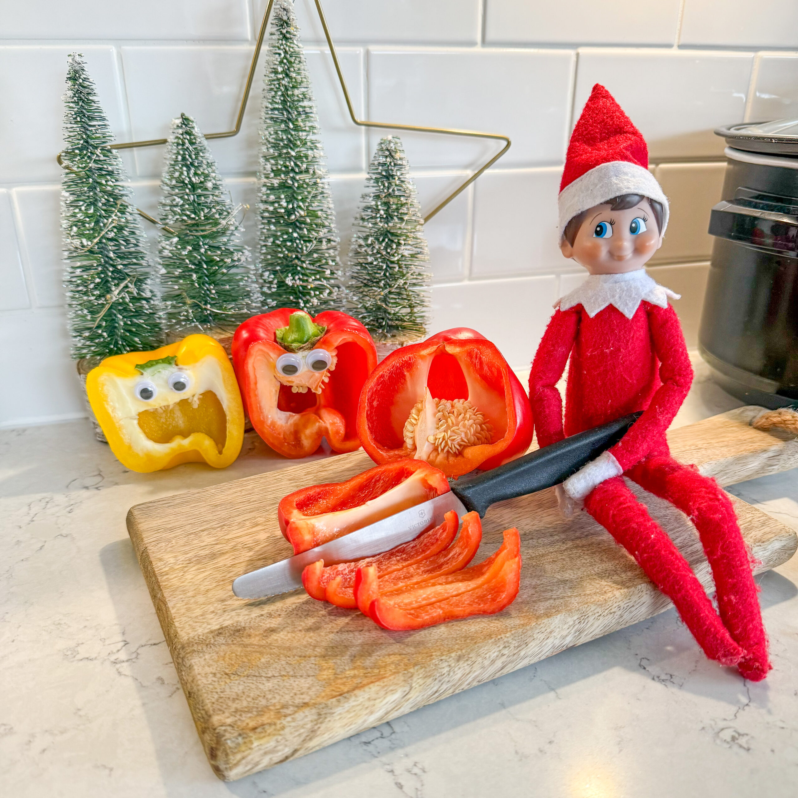 Elf helps make dinner