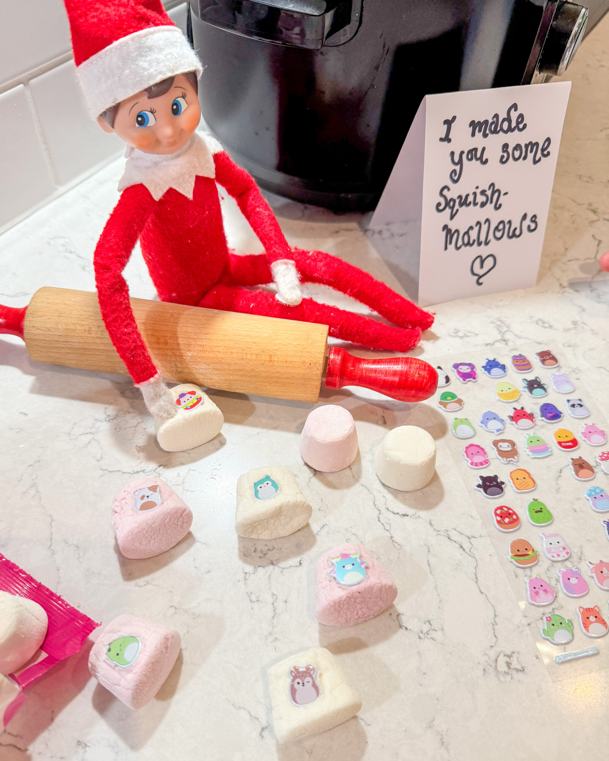 Elf makes squishmallows - - elf on the shelf food ideas