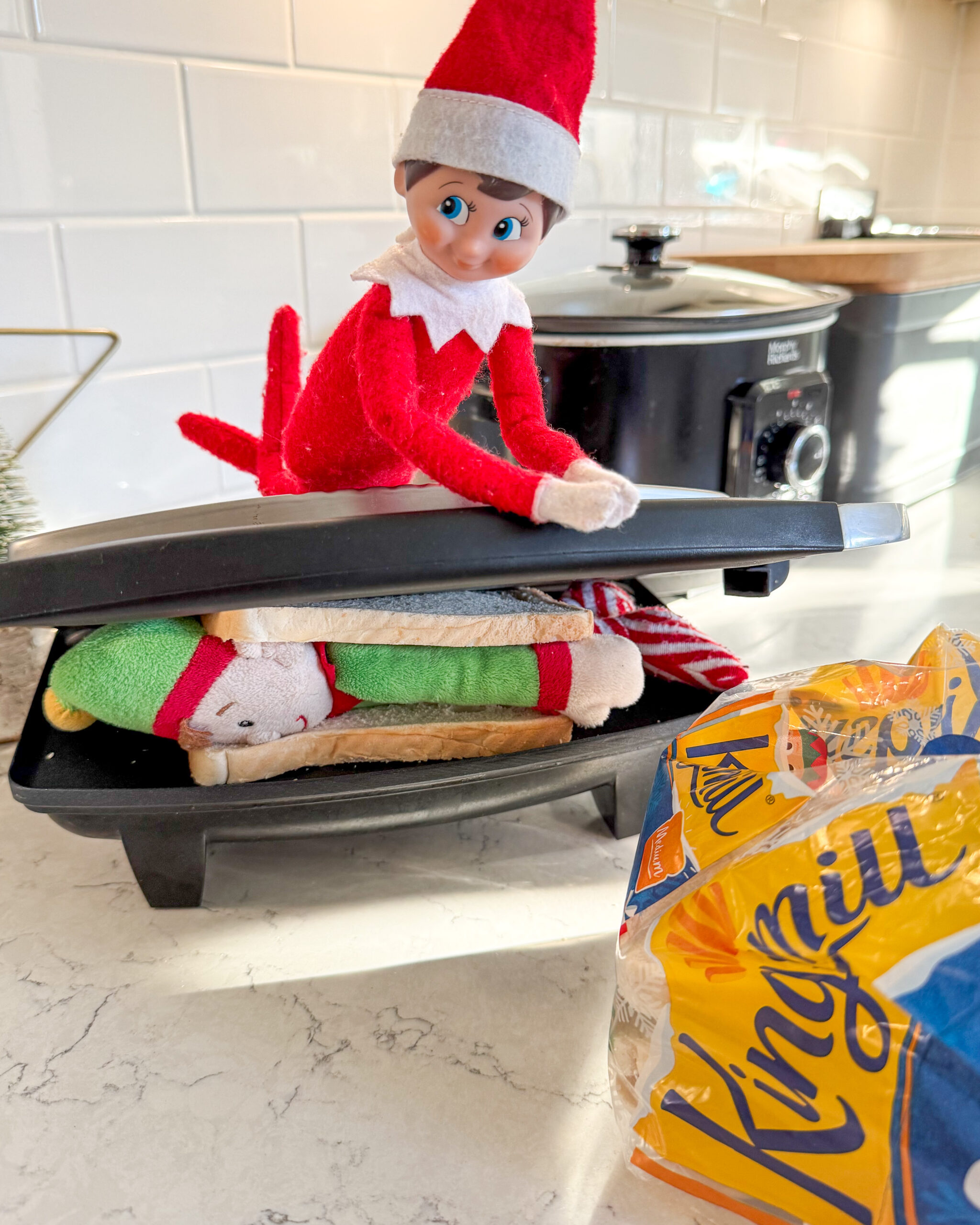 Elf toastie - elf on the shelf food ideas