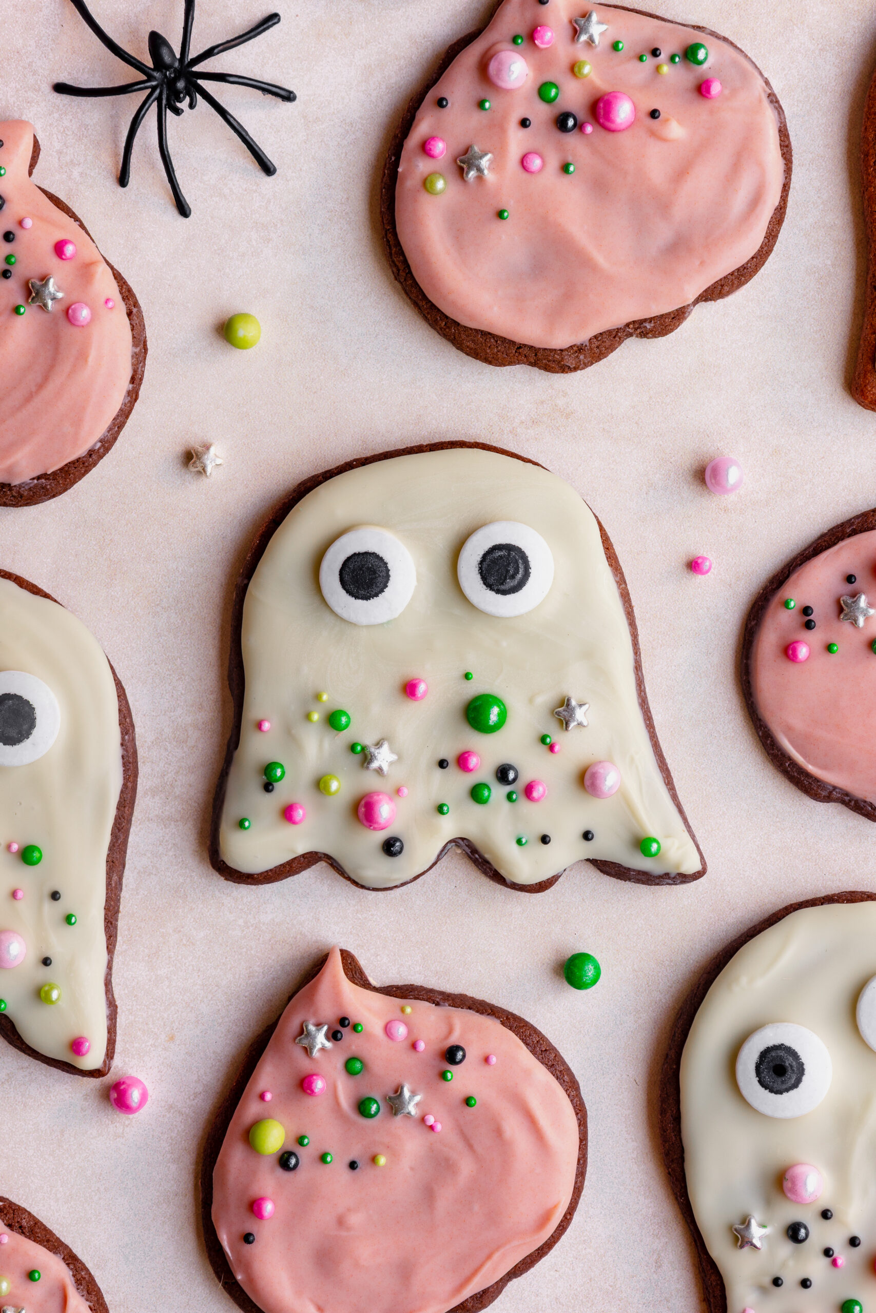 Chocolate Halloween Cookies - with white chocolate