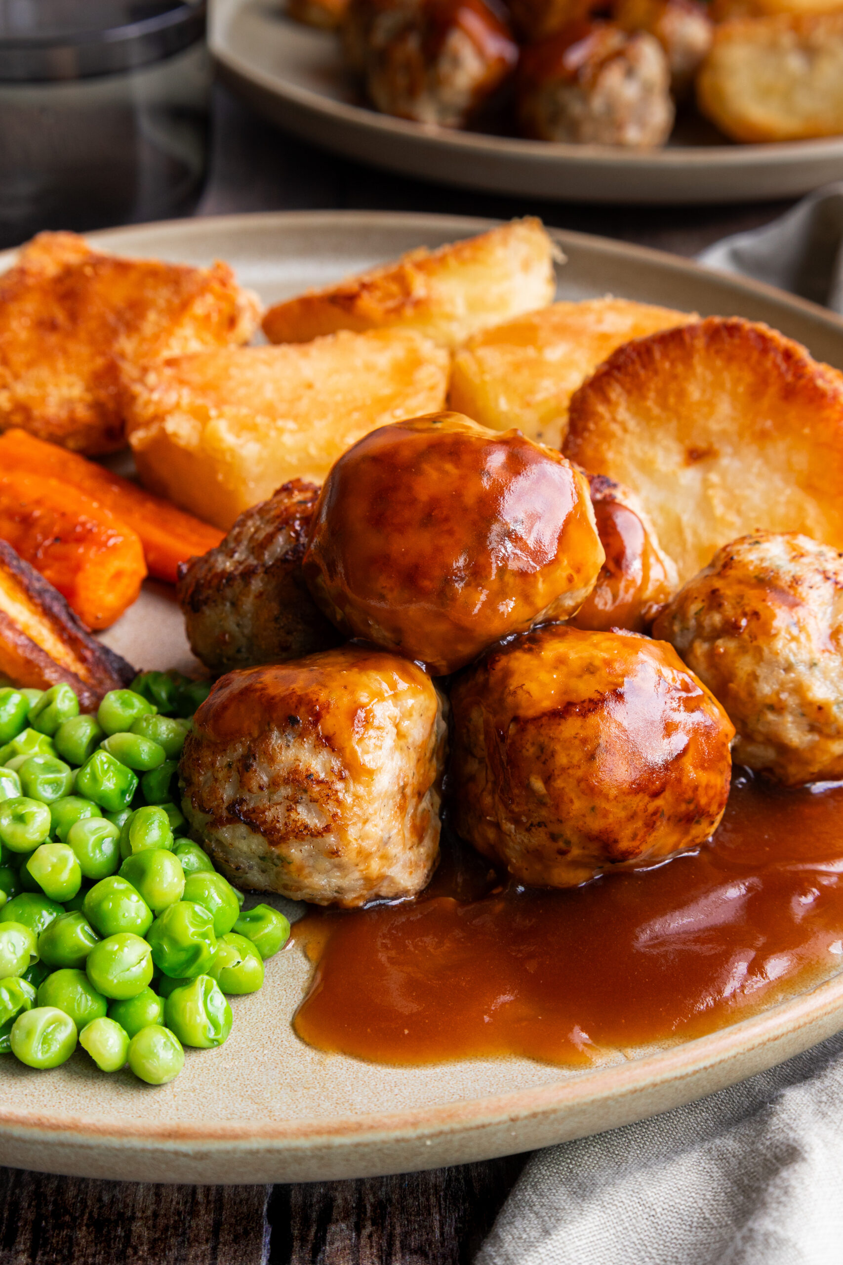 Chicken sausage and sage meatballs - roast dinner meatballs